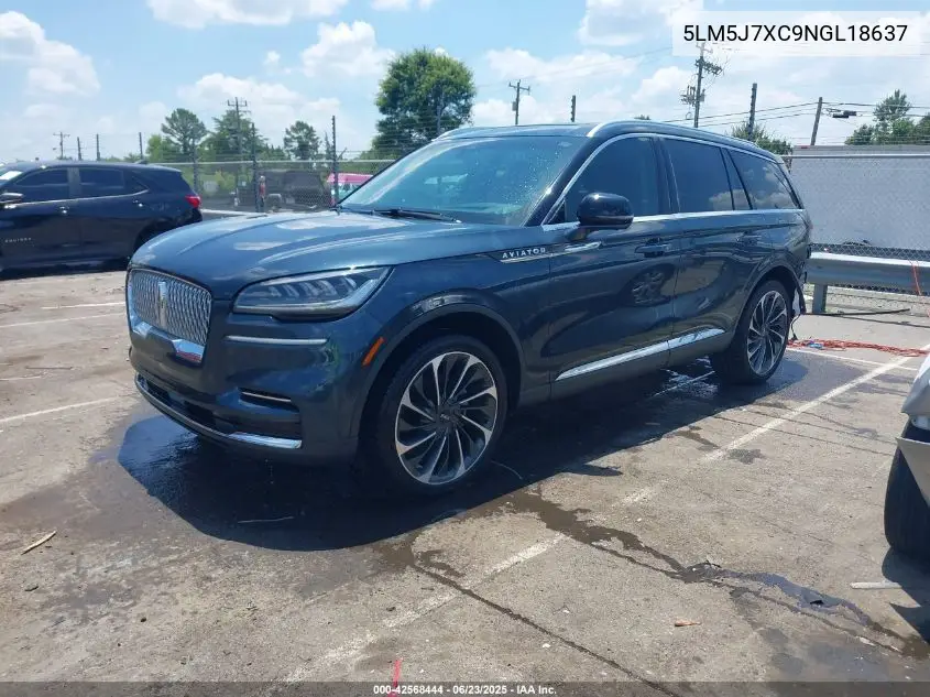 2022 Lincoln Aviator Reserve VIN: 5LM5J7XC9NGL18637 Lot: 42568444