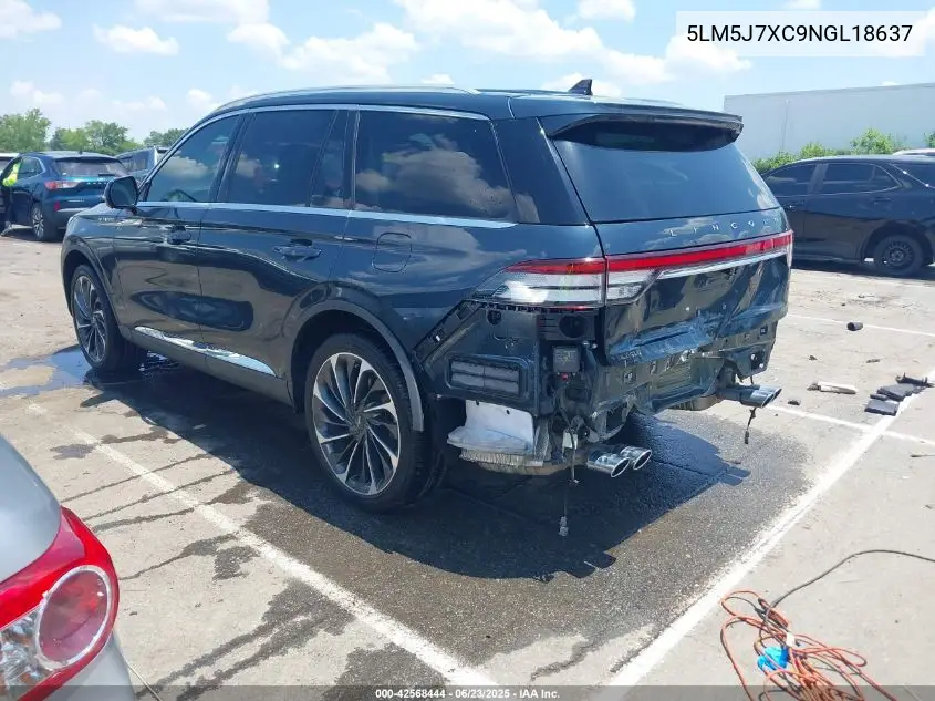 2022 Lincoln Aviator Reserve VIN: 5LM5J7XC9NGL18637 Lot: 42568444