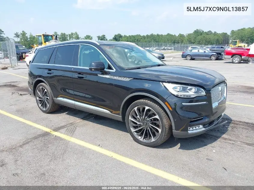 2022 Lincoln Aviator Reserve VIN: 5LM5J7XC9NGL13857 Lot: 42589229