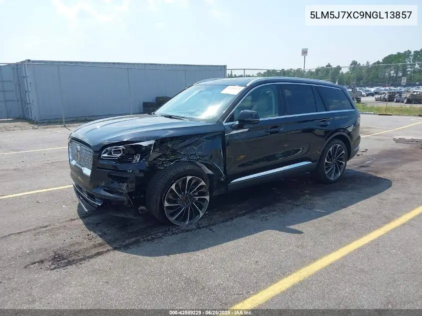 2022 Lincoln Aviator Reserve VIN: 5LM5J7XC9NGL13857 Lot: 42589229