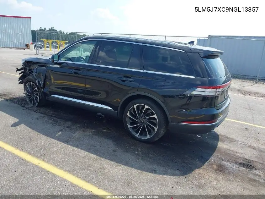 2022 Lincoln Aviator Reserve VIN: 5LM5J7XC9NGL13857 Lot: 42589229