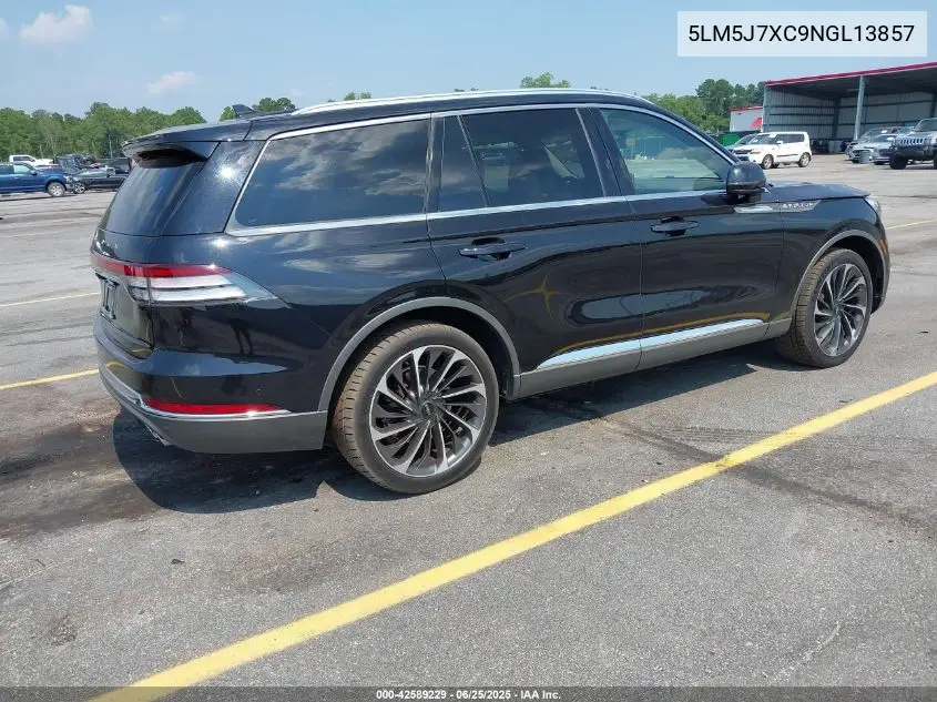 2022 Lincoln Aviator Reserve VIN: 5LM5J7XC9NGL13857 Lot: 42589229