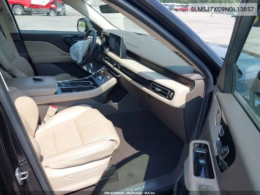 2022 Lincoln Aviator Reserve VIN: 5LM5J7XC9NGL13857 Lot: 42589229