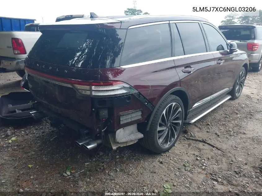 2022 Lincoln Aviator Reserve VIN: 5LM5J7XC6NGL03206 Lot: 42605397