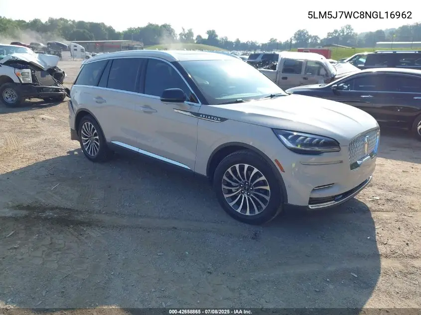 2022 Lincoln Aviator Reserve VIN: 5LM5J7WC8NGL16962 Lot: 42658865
