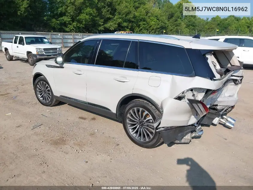 2022 Lincoln Aviator Reserve VIN: 5LM5J7WC8NGL16962 Lot: 42658865