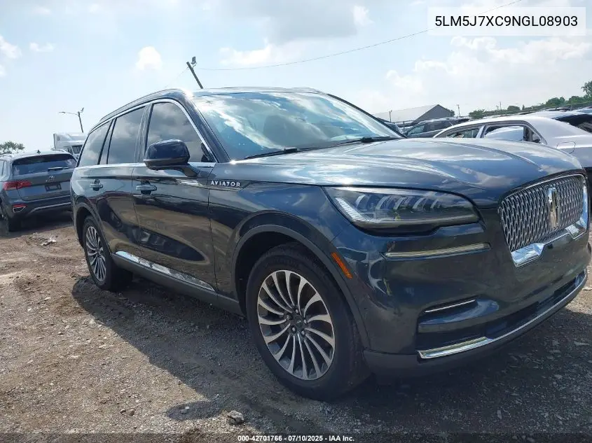 2022 Lincoln Aviator Reserve VIN: 5LM5J7XC9NGL08903 Lot: 42701766