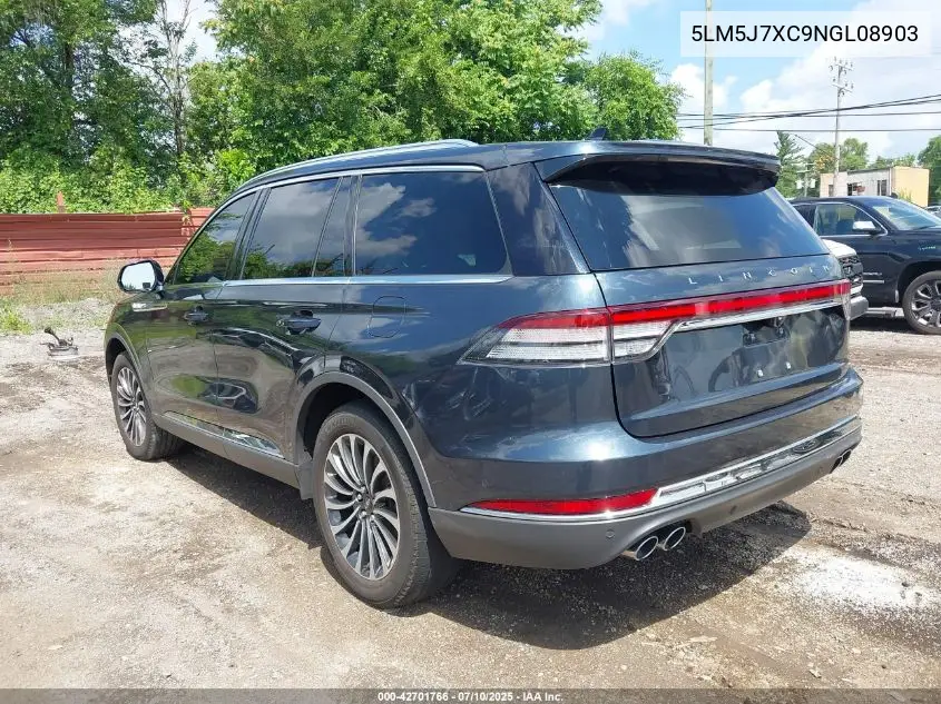 2022 Lincoln Aviator Reserve VIN: 5LM5J7XC9NGL08903 Lot: 42701766