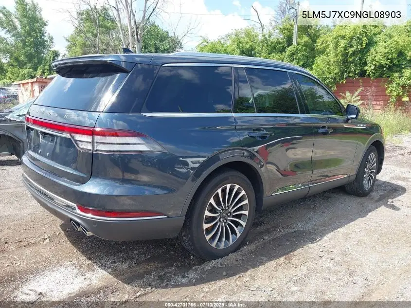 2022 Lincoln Aviator Reserve VIN: 5LM5J7XC9NGL08903 Lot: 42701766