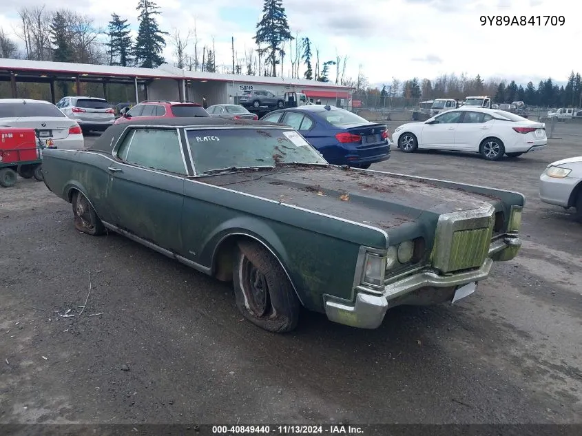 1969 Lincoln Continental VIN: 9Y89A841709 Lot: 40849440