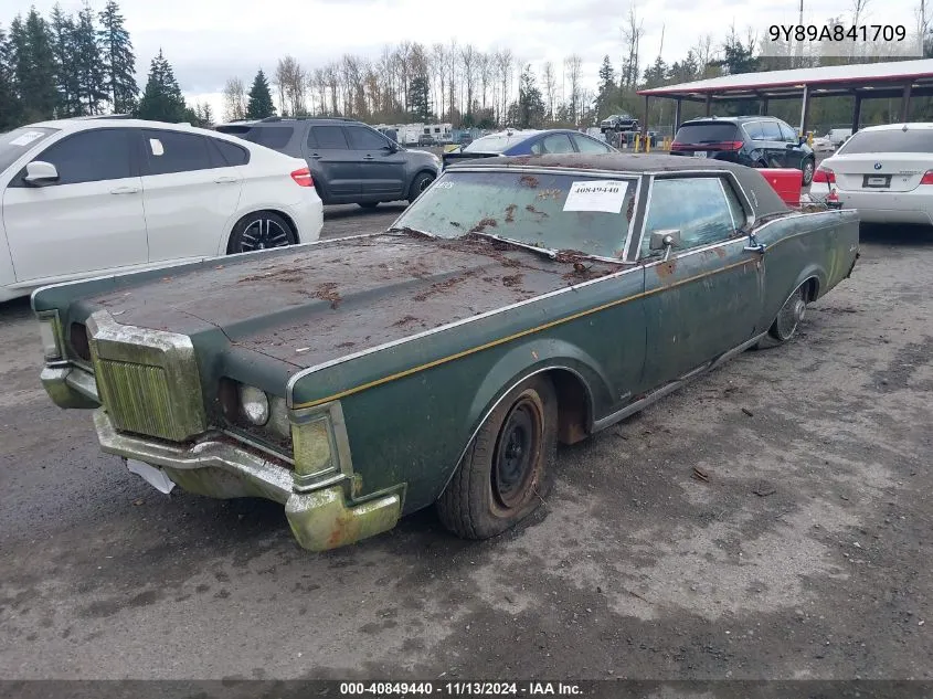 1969 Lincoln Continental VIN: 9Y89A841709 Lot: 40849440