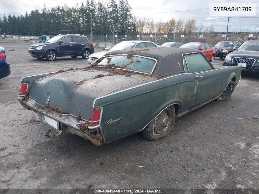 1969 Lincoln Continental VIN: 9Y89A841709 Lot: 40849440
