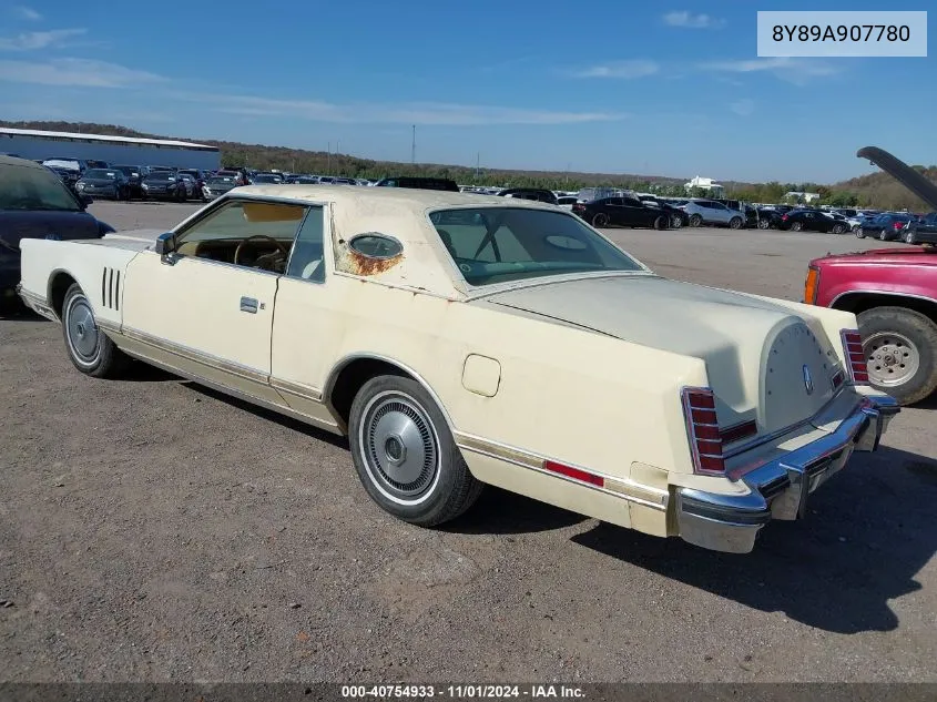 1978 Lincoln Continental VIN: 8Y89A907780 Lot: 40754933
