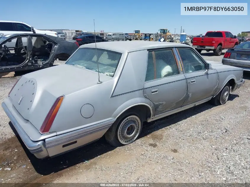 1983 Lincoln Continental VIN: 1MRBP97F8DY663050 Lot: 42649822