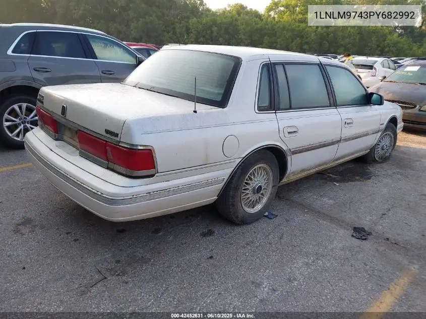 1993 Lincoln Continental Executive VIN: 1LNLM9743PY682992 Lot: 42452631