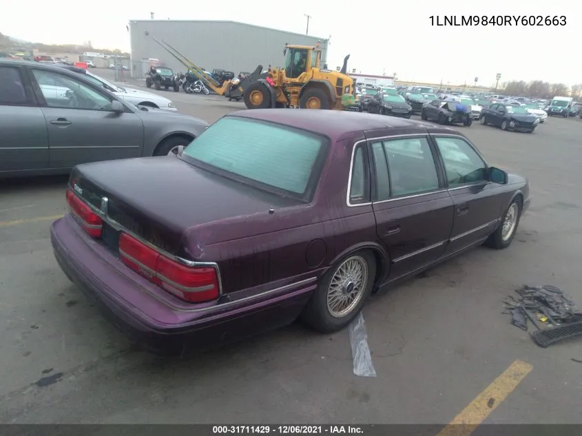 1994 Lincoln Continental Signature VIN: 1LNLM9840RY602663 Lot: 31711429