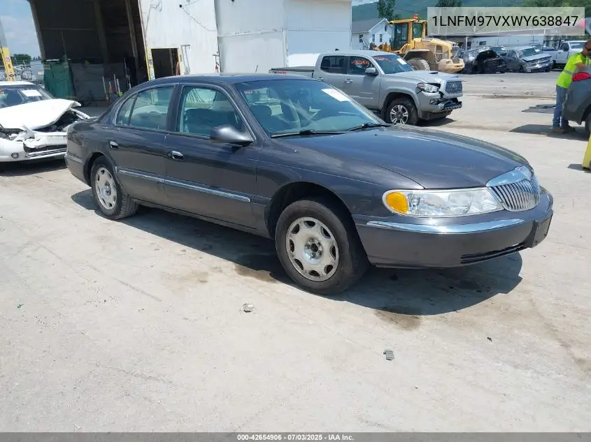 1998 Lincoln Continental VIN: 1LNFM97VXWY638847 Lot: 42654906