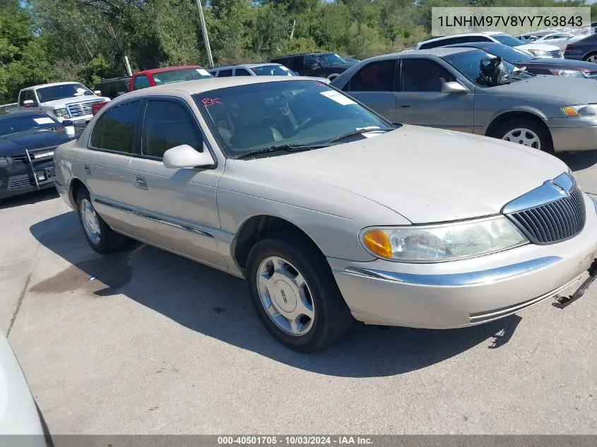 2000 Lincoln Continental VIN: 1LNHM97V8YY763843 Lot: 40501705