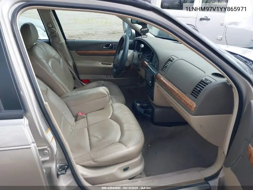 2000 Lincoln Continental VIN: 1LNHM97V1YY865971 Lot: 42044685