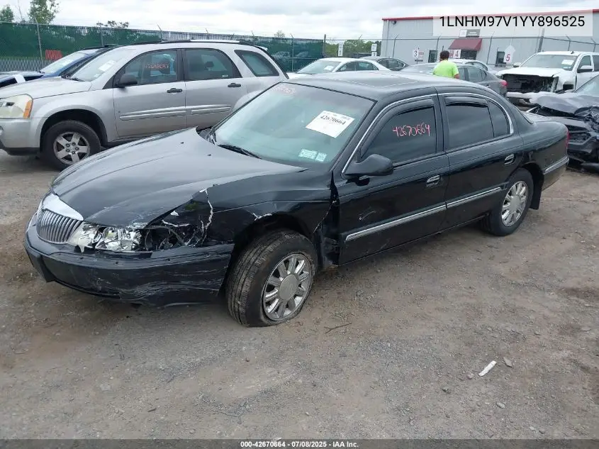 2000 Lincoln Continental VIN: 1LNHM97V1YY896525 Lot: 42670664