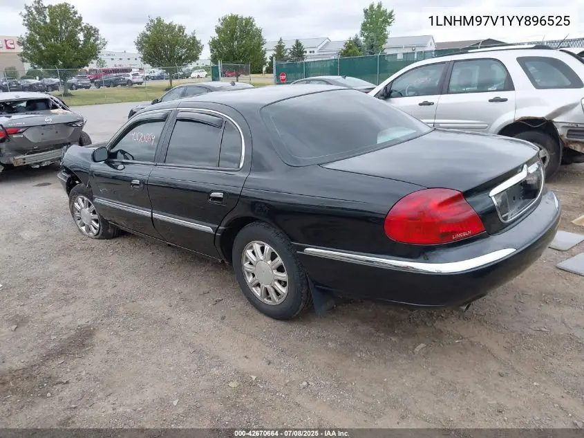 2000 Lincoln Continental VIN: 1LNHM97V1YY896525 Lot: 42670664