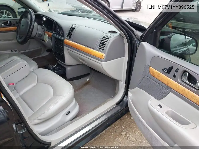 2000 Lincoln Continental VIN: 1LNHM97V1YY896525 Lot: 42670664