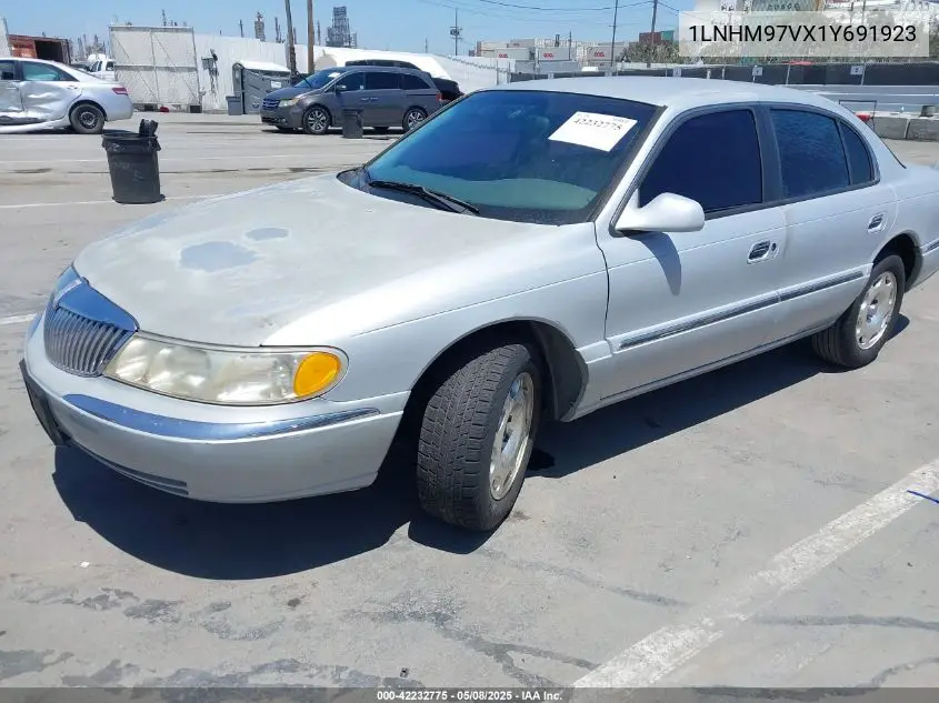 2001 Lincoln Continental VIN: 1LNHM97VX1Y691923 Lot: 42232775
