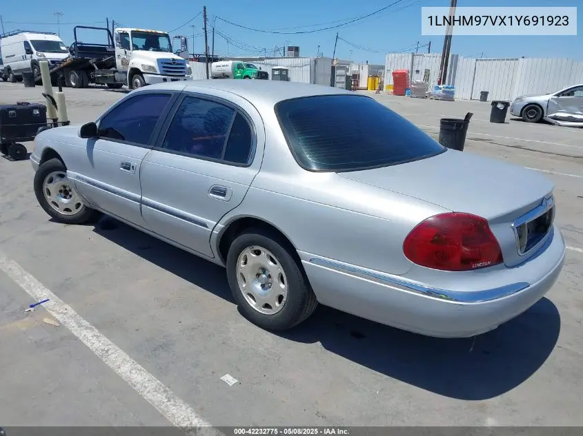 2001 Lincoln Continental VIN: 1LNHM97VX1Y691923 Lot: 42232775