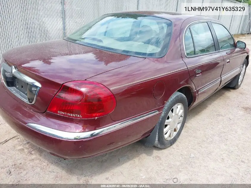 2001 Lincoln Continental VIN: 1LNHM97V41Y635329 Lot: 42429740