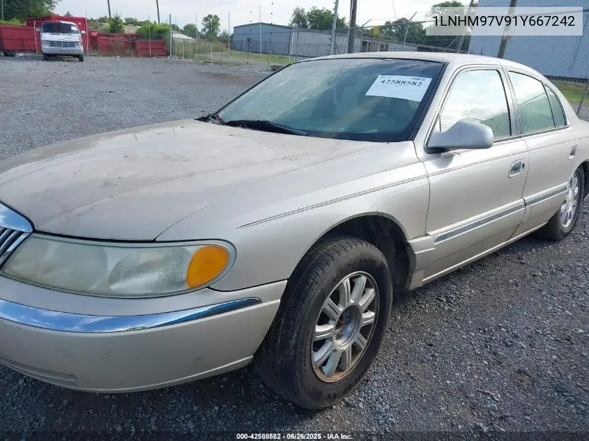 2001 Lincoln Continental VIN: 1LNHM97V91Y667242 Lot: 42588582