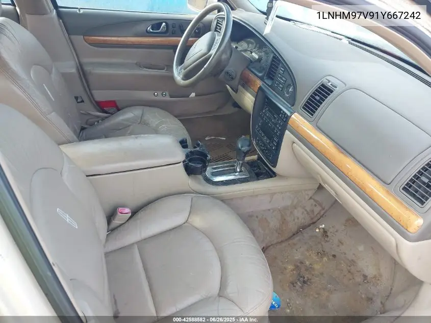 2001 Lincoln Continental VIN: 1LNHM97V91Y667242 Lot: 42588582