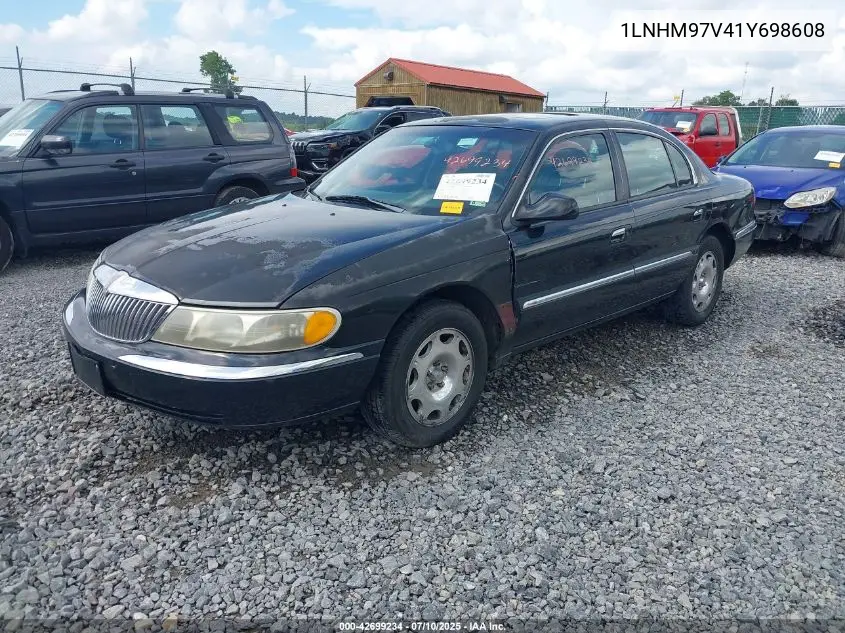 2001 Lincoln Continental VIN: 1LNHM97V41Y698608 Lot: 42699234