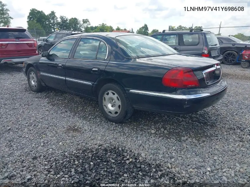 2001 Lincoln Continental VIN: 1LNHM97V41Y698608 Lot: 42699234