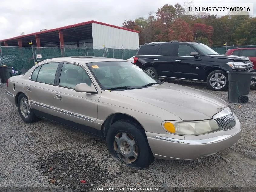 2002 Lincoln Continental VIN: 1LNHM97V72Y600916 Lot: 40601855