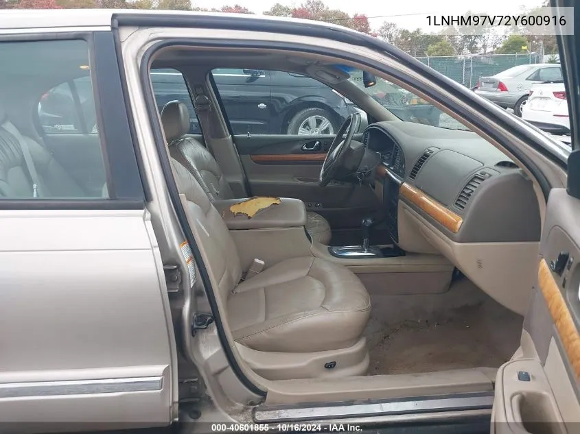 2002 Lincoln Continental VIN: 1LNHM97V72Y600916 Lot: 40601855