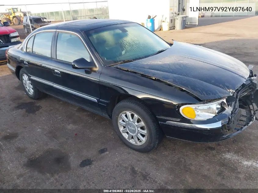 2002 Lincoln Continental VIN: 1LNHM97V92Y687640 Lot: 41863683