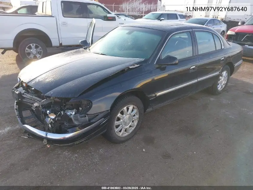 2002 Lincoln Continental VIN: 1LNHM97V92Y687640 Lot: 41863683