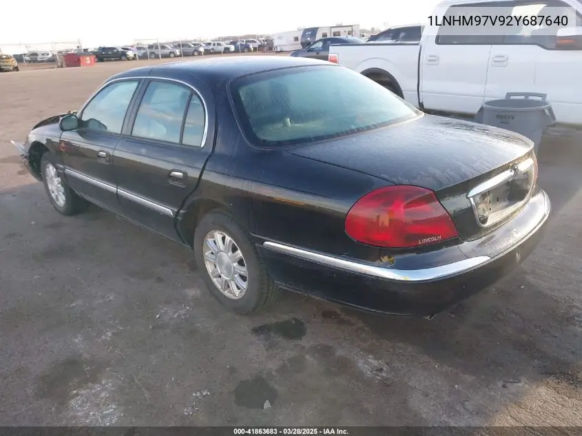 2002 Lincoln Continental VIN: 1LNHM97V92Y687640 Lot: 41863683