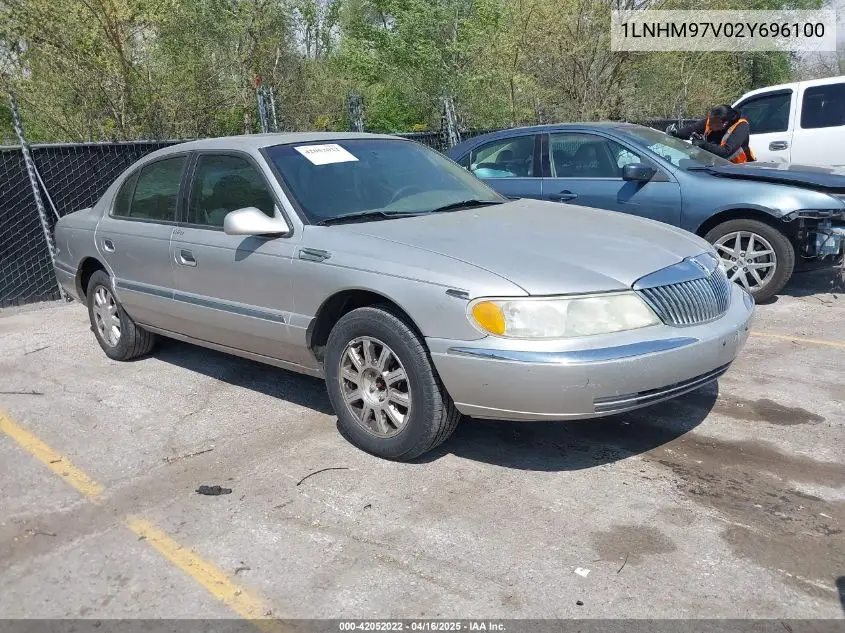2002 Lincoln Continental VIN: 1LNHM97V02Y696100 Lot: 42052022