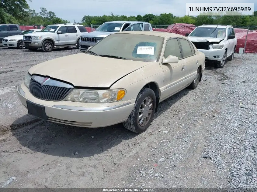 2002 Lincoln Continental VIN: 1LNHM97V32Y695989 Lot: 42148777