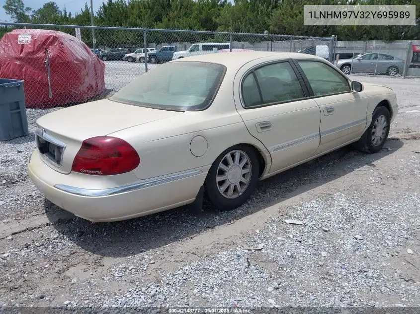 2002 Lincoln Continental VIN: 1LNHM97V32Y695989 Lot: 42148777