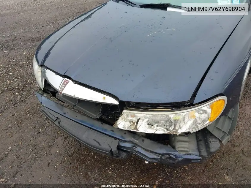 2002 Lincoln Continental VIN: 1LNHM97V62Y698904 Lot: 42230916