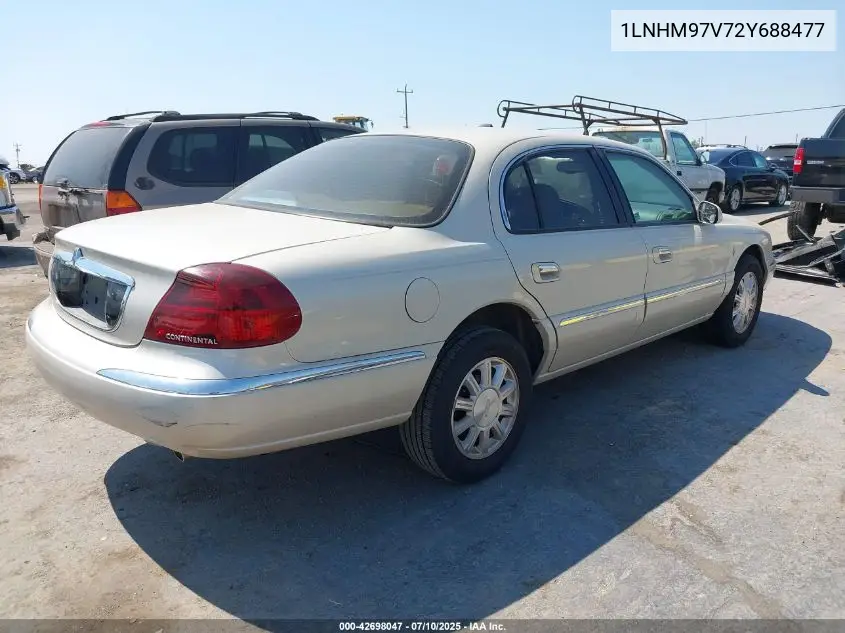 2002 Lincoln Continental VIN: 1LNHM97V72Y688477 Lot: 42698047