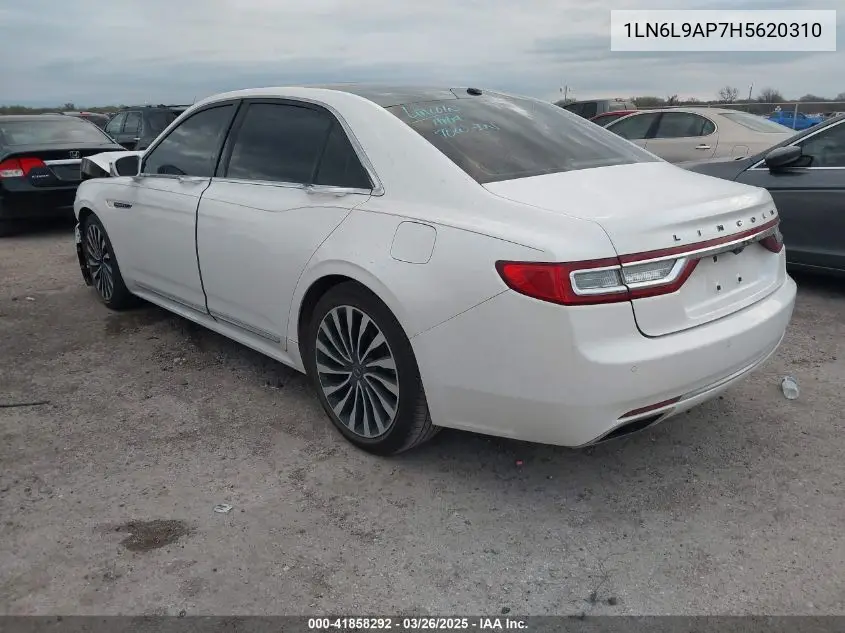 2017 Lincoln Continental Black Label VIN: 1LN6L9AP7H5620310 Lot: 41858292