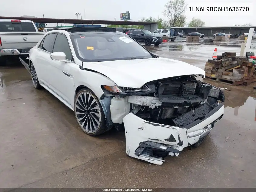 2017 Lincoln Continental Black Label VIN: 1LN6L9BC6H5636770 Lot: 41959079