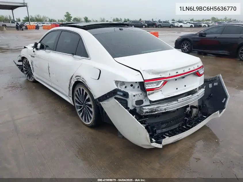 2017 Lincoln Continental Black Label VIN: 1LN6L9BC6H5636770 Lot: 41959079