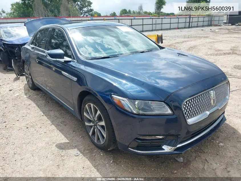 2017 Lincoln Continental Premiere VIN: 1LN6L9PK5H5600391 Lot: 42120496