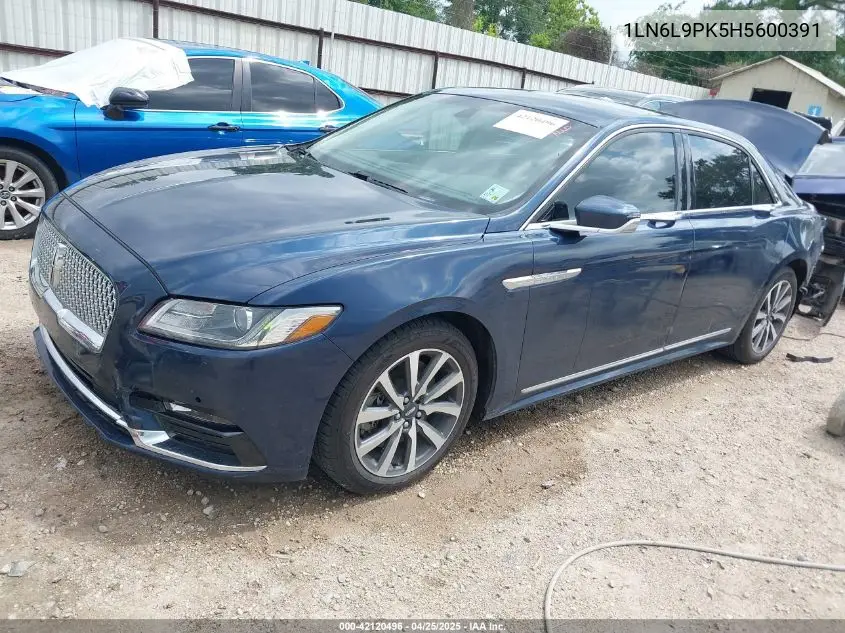 2017 Lincoln Continental Premiere VIN: 1LN6L9PK5H5600391 Lot: 42120496