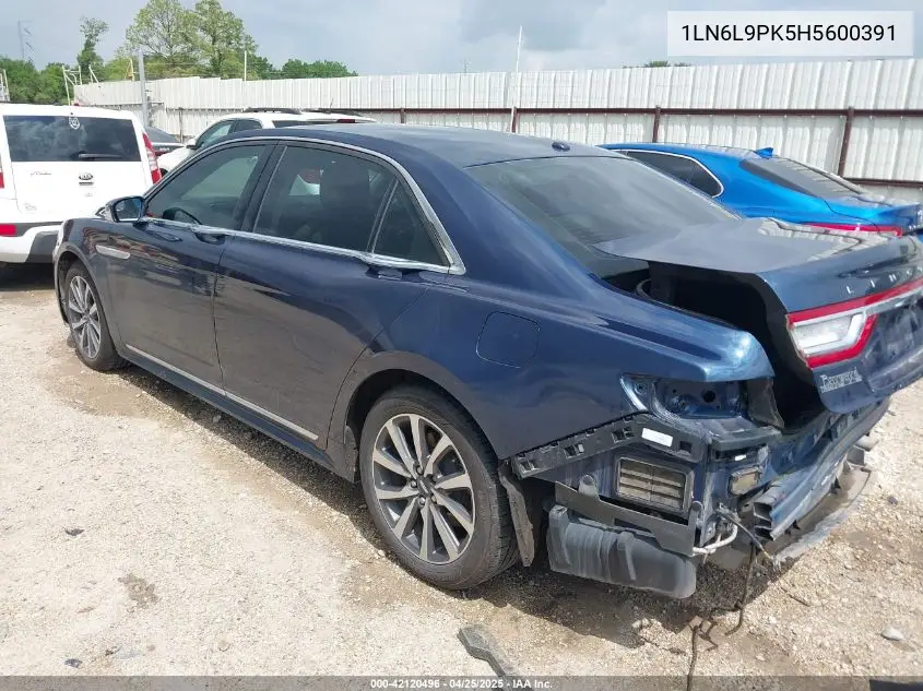 2017 Lincoln Continental Premiere VIN: 1LN6L9PK5H5600391 Lot: 42120496