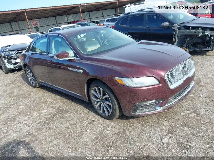 2017 Lincoln Continental Premiere VIN: 1LN6L9PK3H5608182 Lot: 42166709